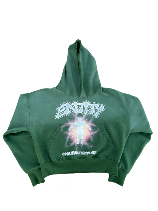 "ONE APART FROM ALL" HOODIE GREEN